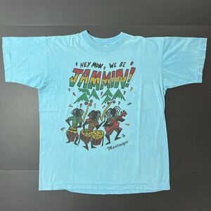 Vintage Martinique "Hey Mon We Be Jammin" Single Stitch Graphic T Shirt Size L